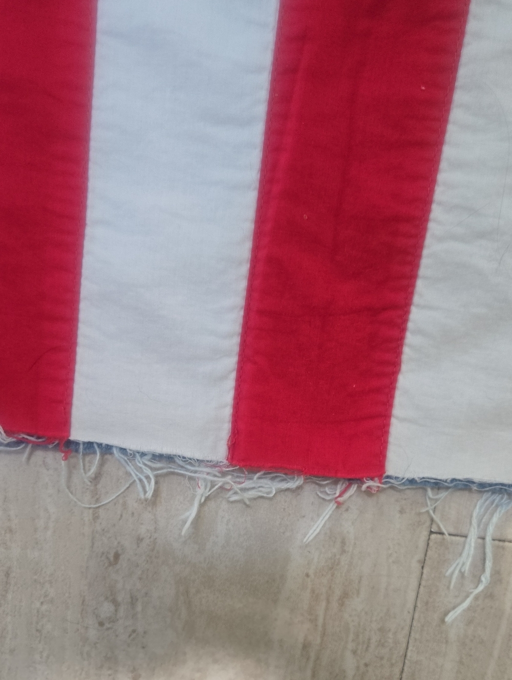 Vintage Tommy Hilfiger Stars & Stripes Raw Edge Mini Jean Skirt - Picture 3 of 8